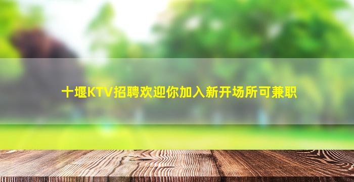十堰KTV招聘欢迎你加入新开场所可兼职